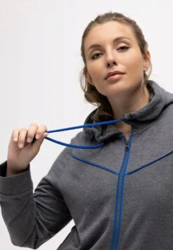 Ulla Popken PIPING KAPUZE GERUNDETER SAUM - Bluza Rozpinana - Grau Melange 7 Ulla Popken PIPING KAPUZE GERUNDETER SAUM - Bluza Rozpinana - Grau Melange -Lindex e30cc9d3629b449c87ba98f665dc0545