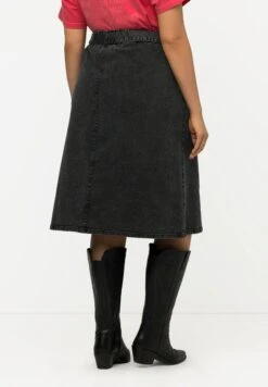 Ulla Popken Spódnica Jeansowa - Noir -Lindex e4106cbe615140b6a23ff5520a687e81