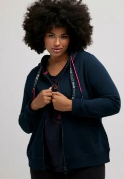 Ulla Popken Bluza Rozpinana - Navy Blue -Lindex e4cf6a4b3bcc4848829de75ccbb0ef8a