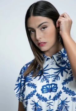 Ulla Popken Sukienka Koszulowa - Snow White Multi -Lindex e6ac3995c87d44008689214f7801a20a