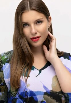 Ulla Popken Bluzka Z Długim Rękawem - Kobaltblau -Lindex e8b9575d6f374e9b9d541a36db543961