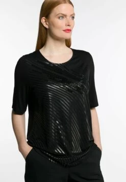 Ulla Popken T-shirt Z Nadrukiem - Schwarz