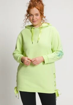 Ulla Popken LONGLINE LANGE MOUWEN - Bluza - Lichtgroen