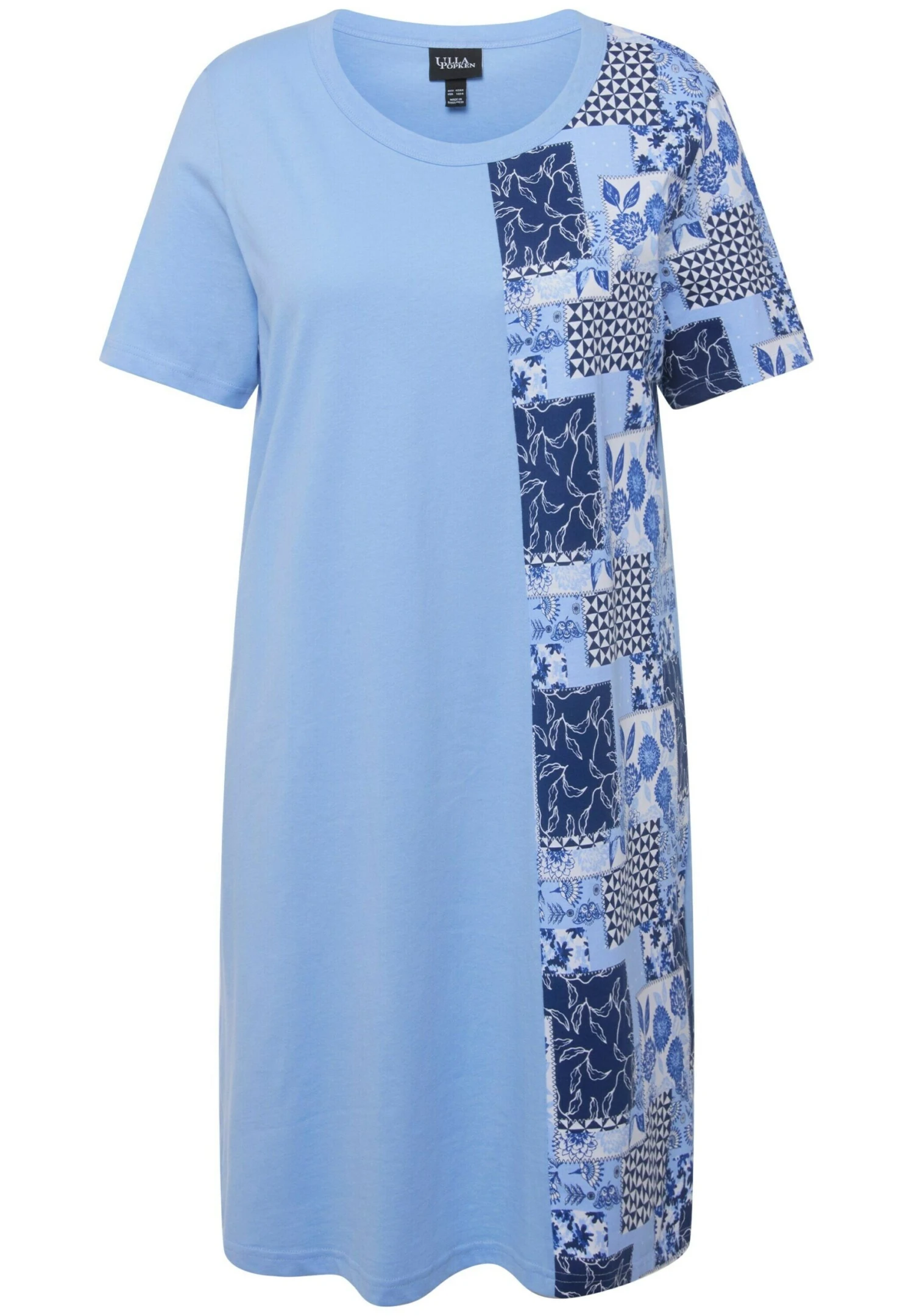Ulla Popken PATCH PRINT STYLE - Koszula Nocna - Ice Blue 7 Ulla Popken PATCH PRINT STYLE - Koszula Nocna - Ice Blue - obrazek 5