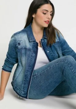 Ulla Popken Kurtka Jeansowa - Bluedenim -Lindex f0d586d8c950493ca7cecf9e5d96075e