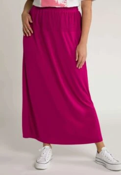 Ulla Popken Długa Spódnica - Magnolia Red
