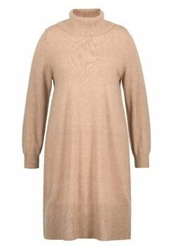 Ulla Popken Sukienka Dzianinowa - Cognaczand -Lindex f4224bd2395c4a96b61f08ea3865cd13