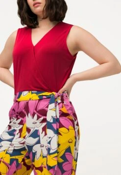 Ulla Popken EN LARGE SANS MANCHES À COL V ET CEINTURE - Kombinezon - Litchi -Lindex f60f4adfd8e54af6b10960c010c03103