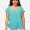 Ulla Popken T-shirt Basic - Aqua Foncé 1 Ulla Popken T-shirt Basic - Aqua Foncé -Lindex f61d8d41a74c4061824827b75435ca94