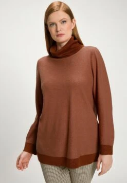 Ulla Popken LANGARM - Bluza - Ziegelbraun