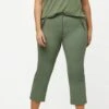 Ulla Popken FUNCTIONAL STRETCH CROP - Spodnie Materiałowe - Menthe Verte -Lindex f6f44f8d6cbe446ba887078eda75abf3