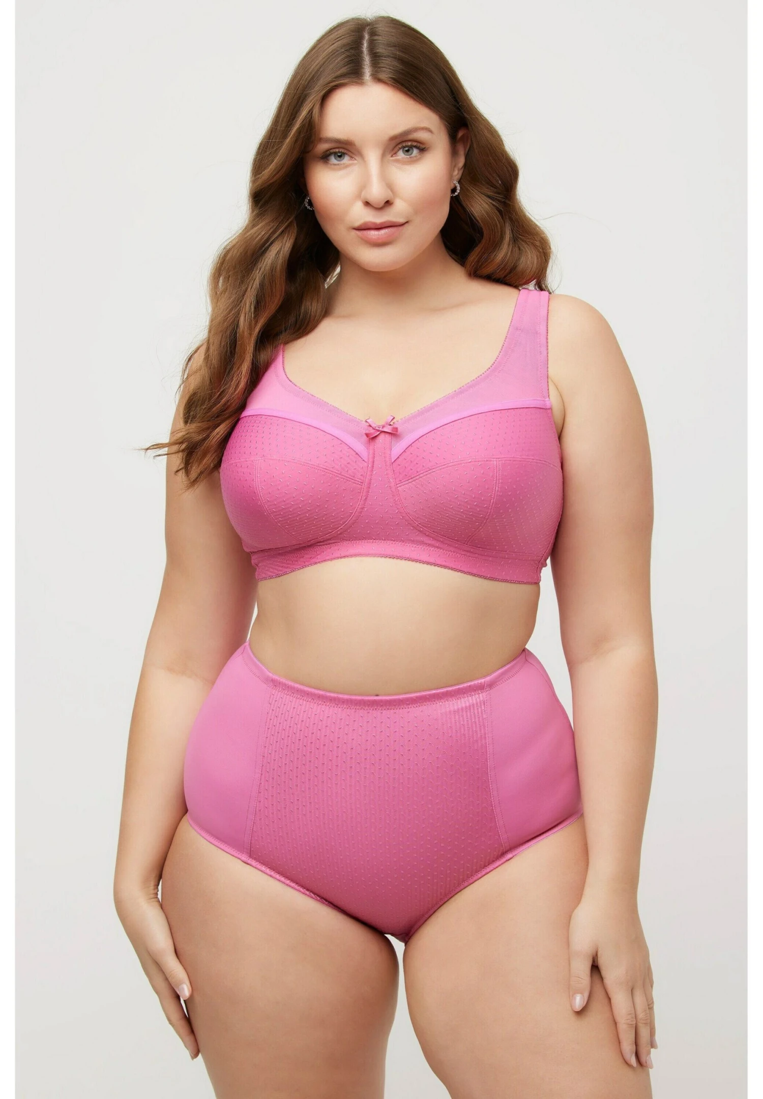 Ulla Popken COMFORT KELLY STRUCTUUR - Biustonosz Z Fiszbiną - Helles Pink 5 Ulla Popken COMFORT KELLY STRUCTUUR - Biustonosz Z Fiszbiną - Helles Pink - obrazek 3