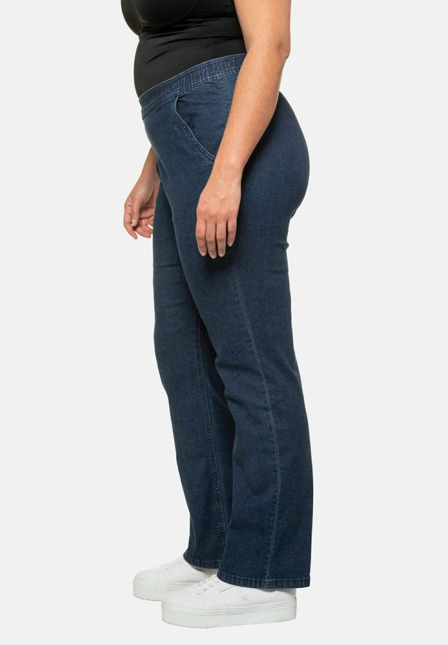 Ulla Popken Jegginsy - Dark Blue Denim 5 Ulla Popken Jegginsy - Dark Blue Denim - obrazek 3