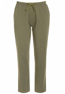 Ulla Popken SIERKNOPEN, ELASTISCHE BAND, ZAKKEN - Spodnie Od Piżamy - Lodengroen -Lindex f7fc09eadb0f43aab6439ac4dd968529