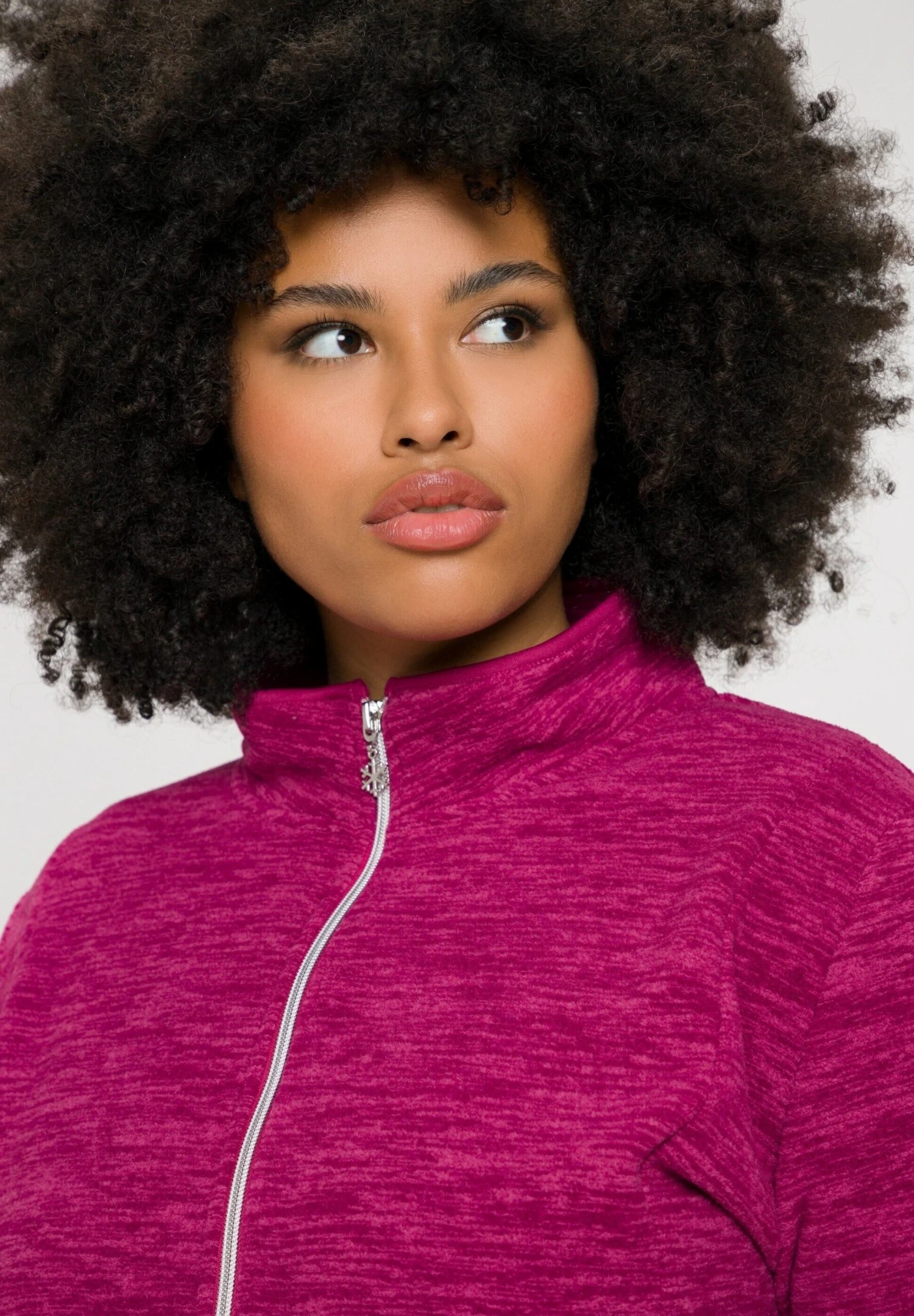 Ulla Popken Bluza Rozpinana - Magnolia Red Melange 5 Ulla Popken Bluza Rozpinana - Magnolia Red Melange - obrazek 3