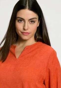 Ulla Popken A-LINIE, TUNIKA-AUSSCHNITT, LANGARM - Sukienka Letnia - Safran -Lindex fbc7748a639d4e9980902d67c3898fdd