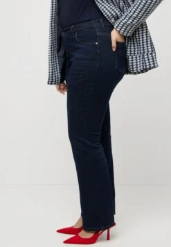 Ulla Popken Jeansy Bootcut - Dark Denim -Lindex fbf4c3334c8b4bc2b16f2f425e3bdd69