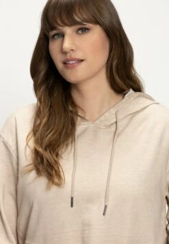 Ulla Popken LANGARM KAPUZEN - Bluza Z Kapturem - Beige -Lindex fd8eae6f620646daab98c7c013ab5f34