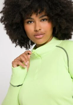Ulla Popken COL MONTAN MANCHES LONGUES - Bluza - Vert Clair -Lindex fe4b62cf5f2346c3afd5d0e90c48de9c
